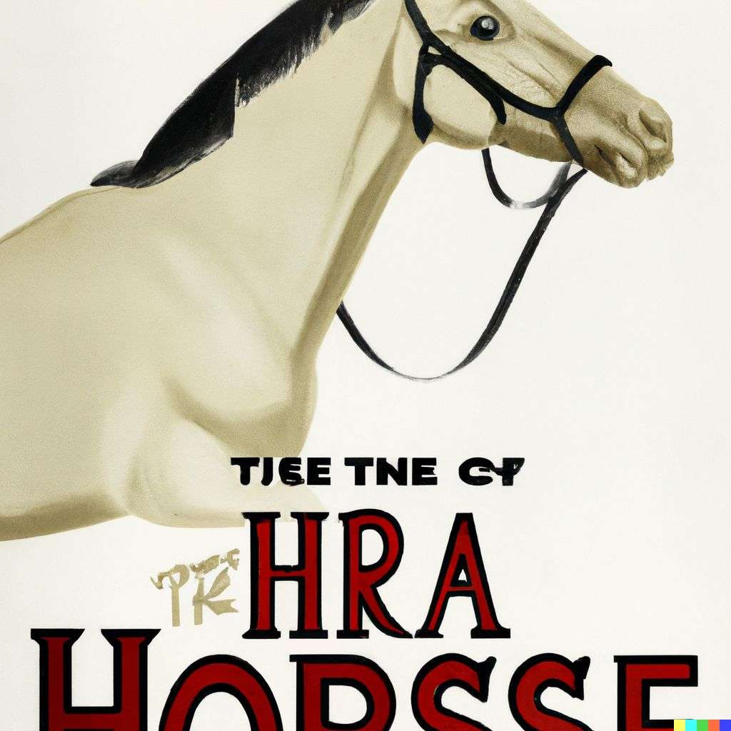 a horse, movie poster from the '20s